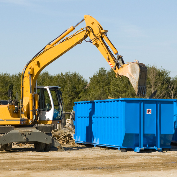 can i choose the location where the residential dumpster will be placed in Calvert